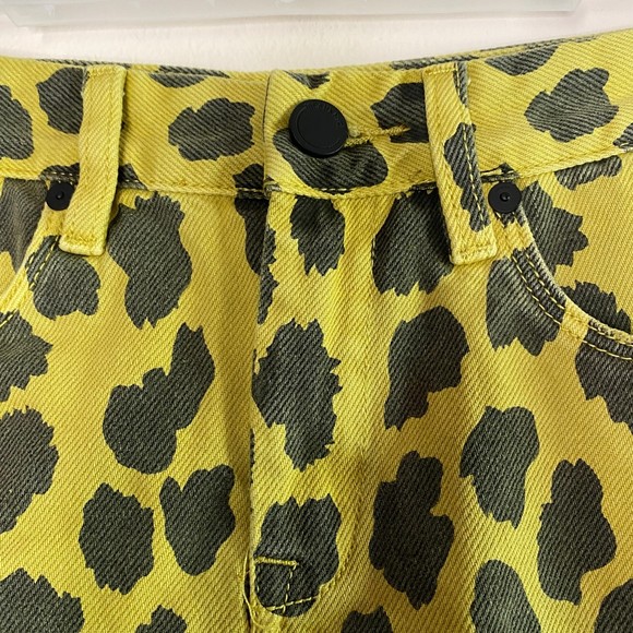 BLANK NYC woman's size 24 The Barrow lime light vintage animal high-rise shorts - Picture 5 of 12